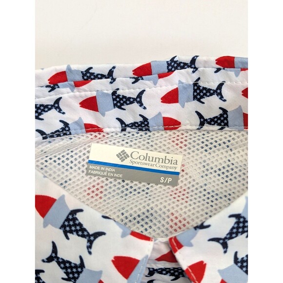 Columbia PFG Mens Small Super Slack Tide USA Fish Vented Button Front Shirt NWT - Picture 3 of 5